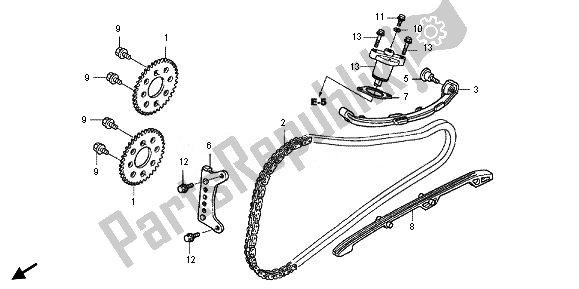 Tutte le parti per il Catena A Camme E Tenditore del Honda FJS 600D 2011