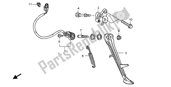 All parts for the Stand of the Honda CBR 1000 RA 2010