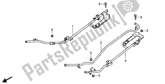 All parts for the Water Pipe of the Honda CN 250 1 1994