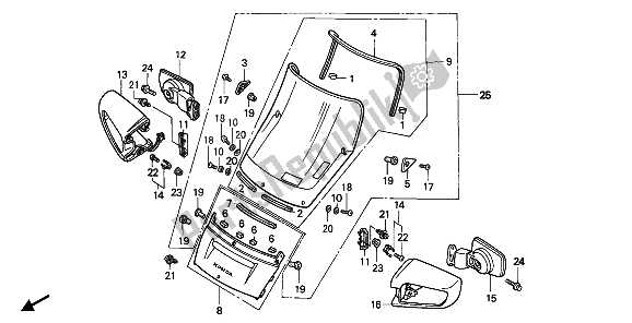 Todas las partes para Pantalla De Viento de Honda ST 1100 1990