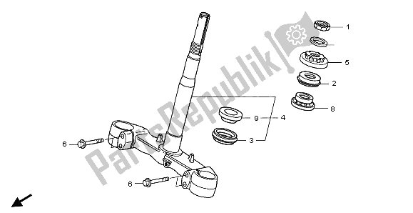 All parts for the Steering Stem of the Honda FJS 400A 2009