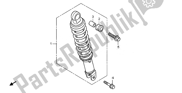 All parts for the Rear Cushion of the Honda NHX 110 WH 2008