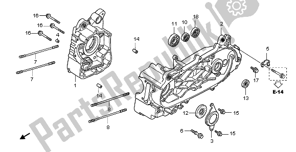 Todas las partes para Caja Del Cigüeñal de Honda PES 125 2012