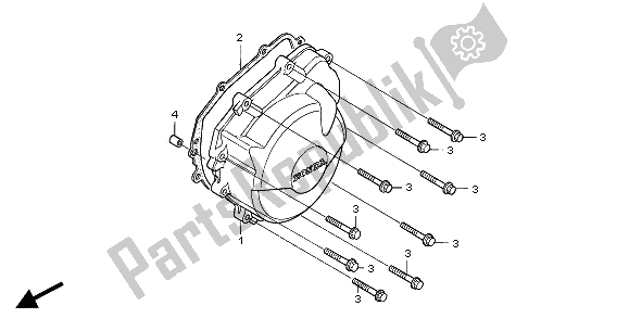 All parts for the Generator Cover of the Honda CBR 600F 2004