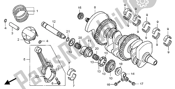 All parts for the Crankshaft & Piston of the Honda CBF 1000 SA 2010