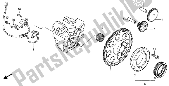 All parts for the Pulse Generator of the Honda NTV 650 1993