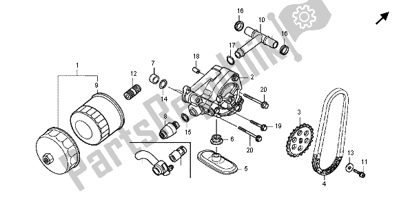 Toutes les pièces pour le La Pompe à Huile du Honda VT 750C2B 2012