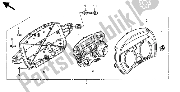 Todas las partes para Metro (kmh) de Honda XL 1000 VA 2004