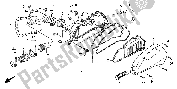 Tutte le parti per il Filtro Dell'aria del Honda SH 125 2012