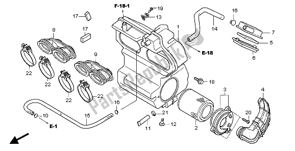 All parts for the Air Cleaner of the Honda CBF 600N 2006