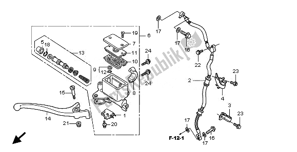 Tutte le parti per il Fr. Pompa Freno del Honda SH 125R 2010