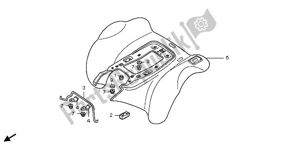 All parts for the Rear Fender of the Honda TRX 300 EX Sportrax 2003