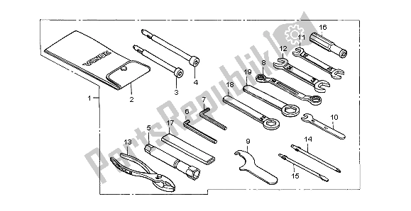 Todas las partes para Herramientas de Honda VT 1100C2 1999