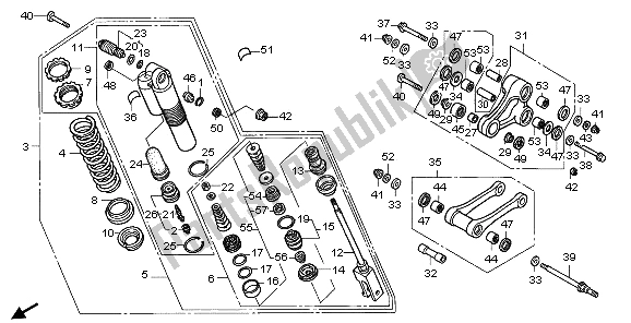 Tutte le parti per il Cuscino Posteriore del Honda CR 125R 2006