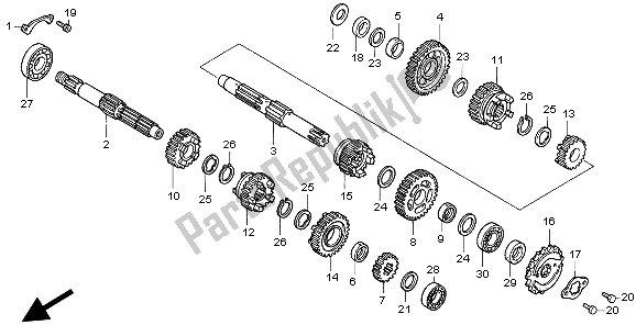 Toutes les pièces pour le Transmission du Honda CLR 125 1999