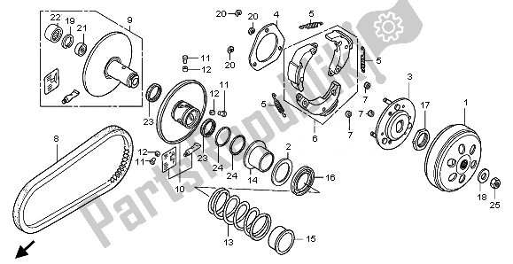 Tutte le parti per il Faccia Guidata del Honda FES 150A 2008