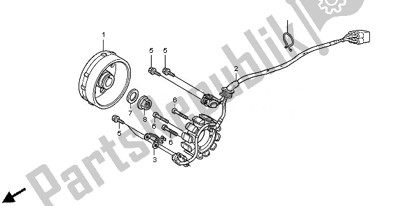 Tutte le parti per il Generatore del Honda CRF 450R 2010