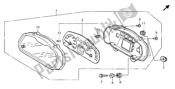 Todas las partes para Metro (kmh) de Honda XL 125V 2006