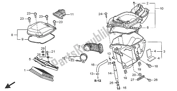 Tutte le parti per il Filtro Dell'aria del Honda XR 125L 2005