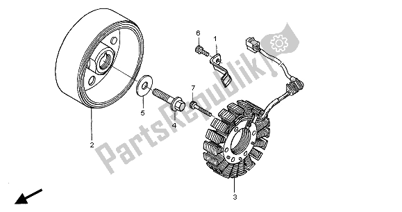 All parts for the Generator of the Honda CBF 600 SA 2005