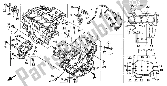 Alle onderdelen voor de Carter van de Honda CBF 1000A 2010