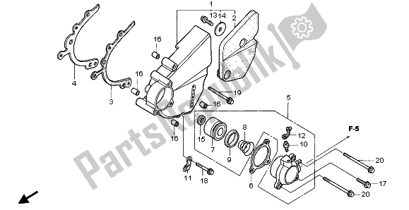 Tutte le parti per il Copertina Sinistra del Honda VTR 1000F 2003