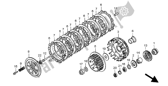 Tutte le parti per il Frizione del Honda XR 600R 1995