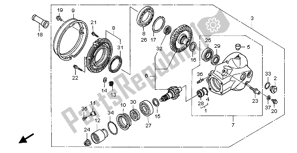 Toutes les pièces pour le Engrenage Mené Final du Honda VTX 1300S 2003