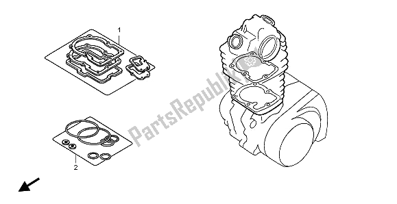 All parts for the Eop-1 Gasket Kit A of the Honda TRX 250 EX Sporttrax 2001