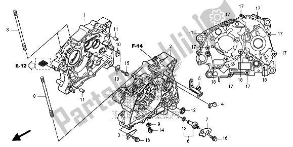 Toutes les pièces pour le Carter du Honda CRF 125 FB LW 2014