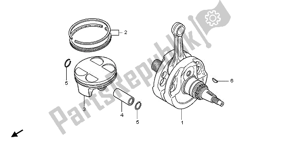 Tutte le parti per il Albero Motore E Pistone del Honda CRF 450R 2011