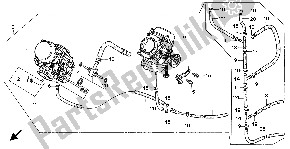 Todas las partes para Carburador (montaje) de Honda XRV 750 Africa Twin 1998