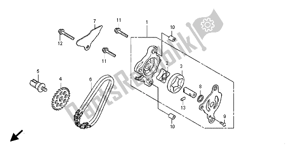 Wszystkie części do Pompa Olejowa Honda SH 300 RA 2012