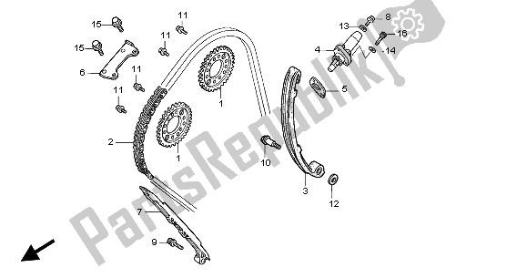 Tutte le parti per il Catena A Camme E Tenditore del Honda CBR 600 FS 2002