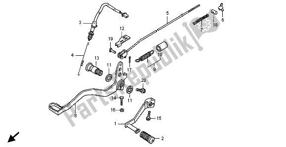 Tutte le parti per il Pedale del Honda XLR 125R 1998