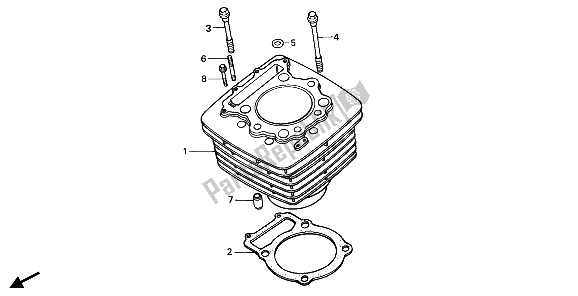 Todas las partes para Cilindro de Honda XR 600R 1989