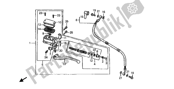 Tutte le parti per il Pompa Frizione del Honda ST 1100 1993