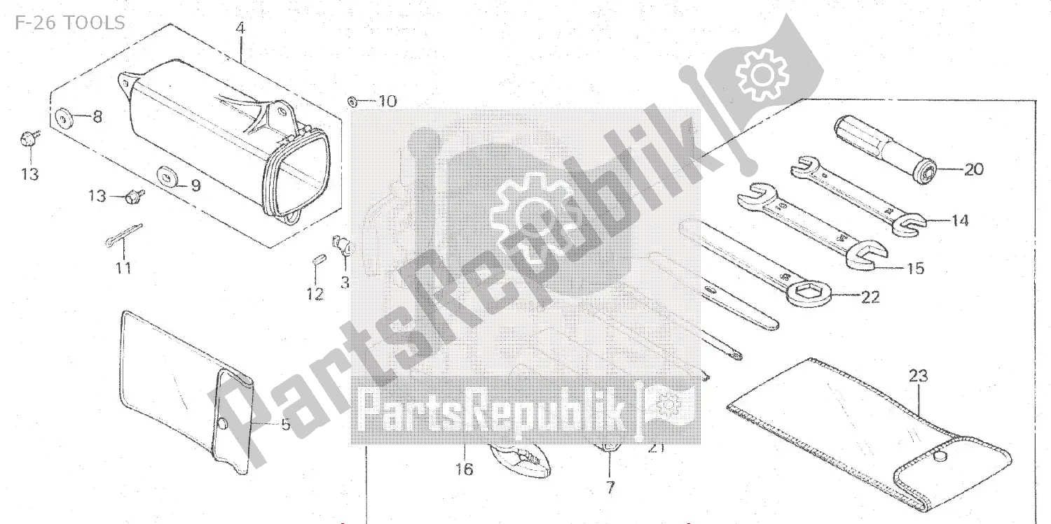 Tutte le parti per il F-26 Tools del Honda MTX 80 1983