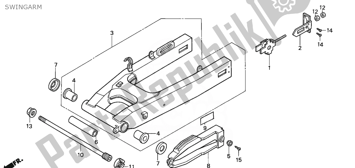 Todas las partes para Basculante de Honda NSR 125 1988