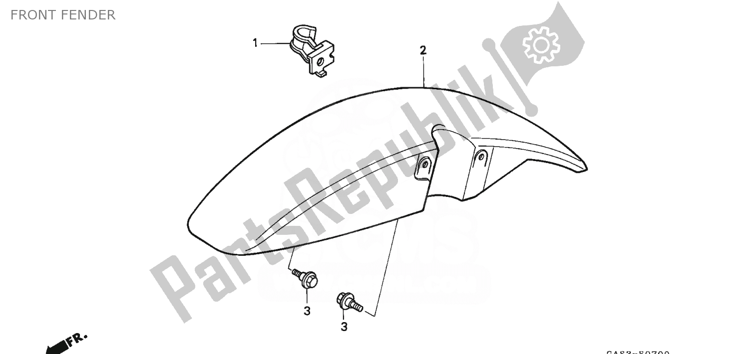 Todas las partes para Guardabarros Delantero de Honda NSR 75 1992