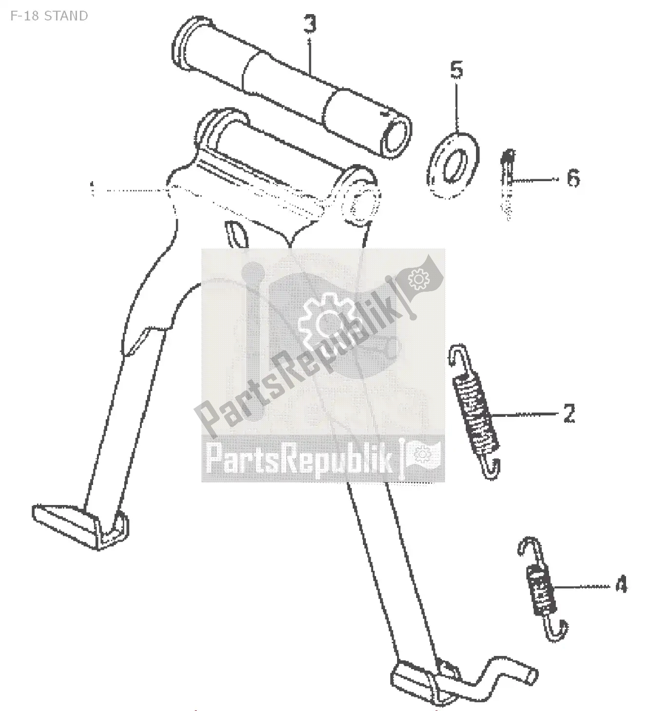 Todas as partes de F-18 Stand do Honda ST 50 DAX 1992
