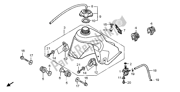 Todas las partes para Depósito De Combustible de Honda CR 80 RB LW 2000