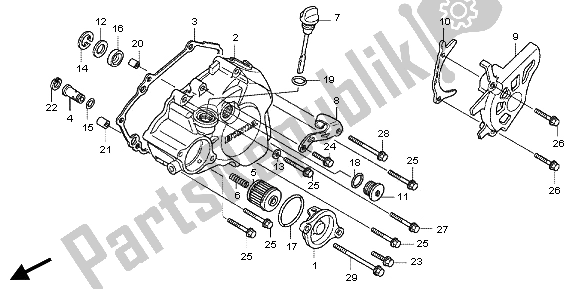 All parts for the L. Crankcase Cover of the Honda CRF 150 RB LW 2012