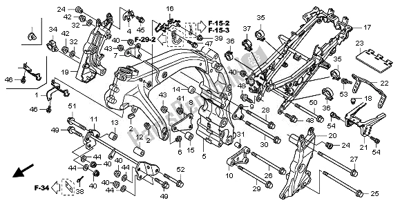 All parts for the Frame Body of the Honda CBF 600 SA 2008