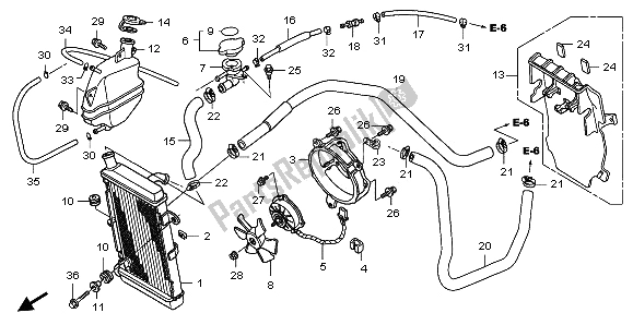 Todas as partes de Radiador do Honda FJS 600D 2006