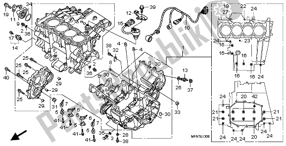 Tutte le parti per il Carter del Honda CB 1000 RA 2009