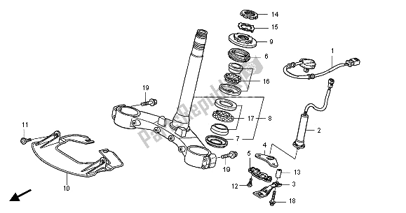 Toutes les pièces pour le Potence De Direction du Honda GL 1800A 2005