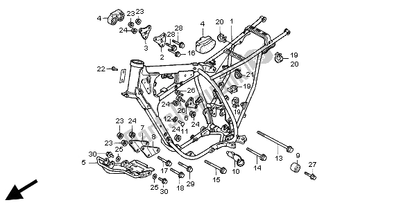 Todas las partes para Cuerpo Del Marco de Honda XR 250R 1995