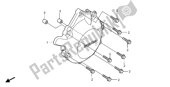 Tutte le parti per il Ac. Coperchio Del Generatore del Honda CBF 1000 2007