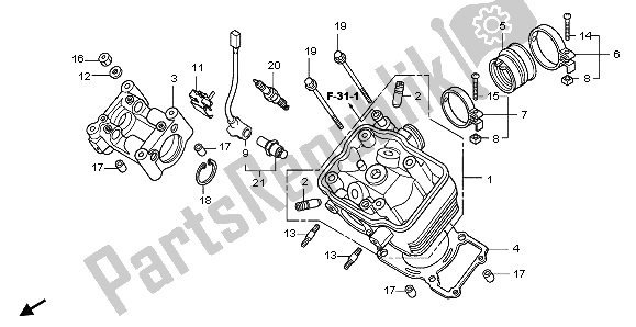 Todas as partes de Cabeça De Cilindro do Honda CBR 125 RW 2009